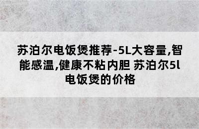 苏泊尔电饭煲推荐-5L大容量,智能感温,健康不粘内胆 苏泊尔5l电饭煲的价格